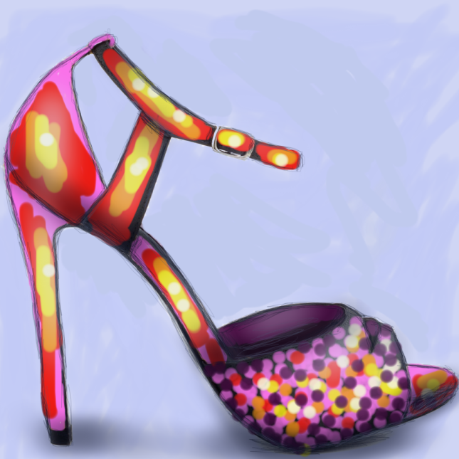 A drawing a day - disco shoe.